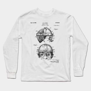 Welding Goggles Patent - Welder Art - Black And White Long Sleeve T-Shirt